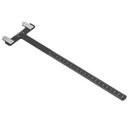 Uxsiya T Shape Ruler, Bow Square Ruler 2 Units String Fixing Clip Stainless Steel Practical for Recurve Bow