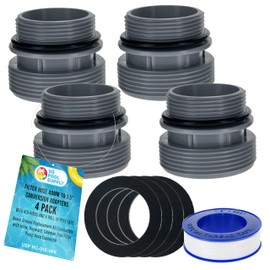 U.S. Pool Supply Pool Hose 40mm to 1.5" Hose Conversion Adapters 4560, Pack of 4 - Above Ground Replacement Kit Compatible with Intex, Hayward, Coleman Pool Filter Pump Hose Connector
