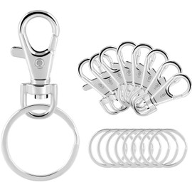 Gimars Stainless Steel Key Chain, Small Removable Twist Clasps, Key Chain, Key Clips, Carabiner Clips, Key Rings Carabiner Hooks for Men and Women (Pack of 20)