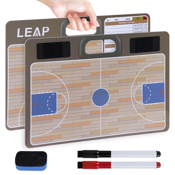 LEAP Coach Board for Basketball Premium Coaches Clipboard | Double-Sided