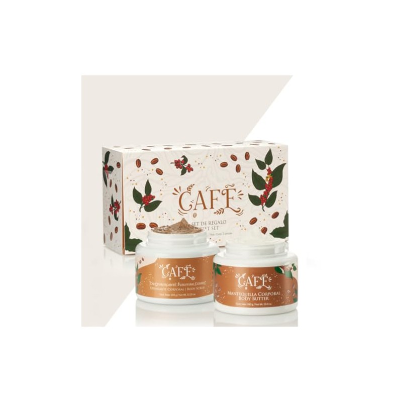 SET CORPORAL CON CAFÉ EXFOLIANTE Y MANTEQUILLA CORPORAL EXQUISITO AROMA