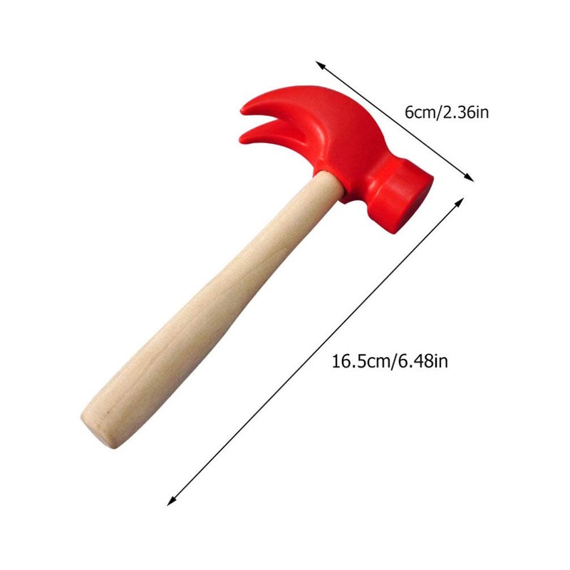 Kisangel 1Pcs Wooden Hammer Mini Simulation Hammer Maintenance Pretend Play