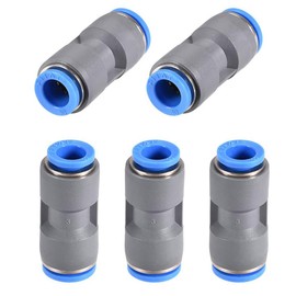 TA-VIGOR 12mm to 10mm Straight Union Push to Connect Fittings, 5 Pack Quick Release Pneumatic Tube Reducer Air Line Connector for Compressor Vacuum System