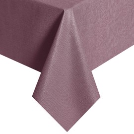 Obstal Vinyl Tablecloth for Picnic Camping Outdoor, 100% Waterproof Oil-Proof Spill-Proof PVC Table Cloth, Wipeable Thick Rectangle Tablecloth Cover (54 x 54 inch, Dark Pink)