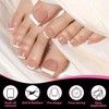 UNA GELLA Square Toe Nail Tips For Big Toe, 504Pcs