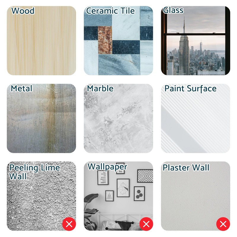 Leogony 72 Strips Photo Frame Stickers for Wall, No Damage