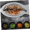 DOITOOL Fish Serving Platter Stainless Steel Fish Dish Fish Shaped