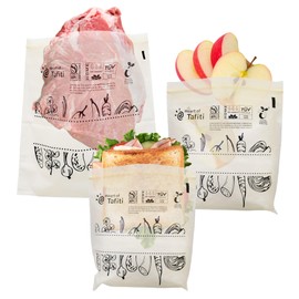 Heart of Tafiti Compostable Food Storage Bags 110 Count, Extra Thick and Reusable, Eco-Friendly, Certified US BPI ASTM D6400 Europe OK Compost, Variety Pack for 50 Sandwich, 30 Quart, 30 Gallon