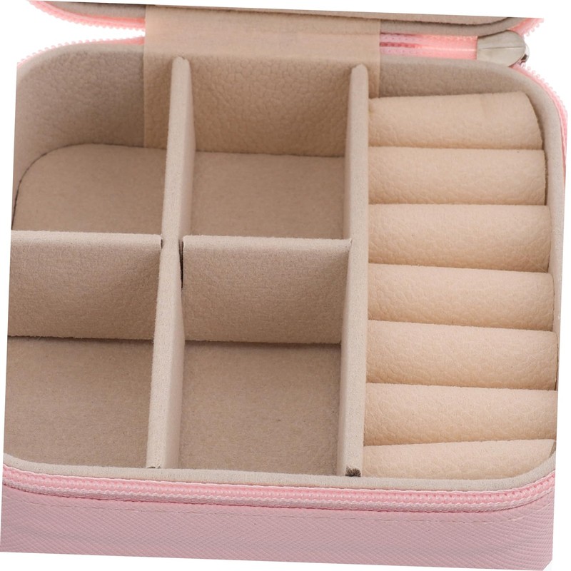 TOVINANNA Travel Jewelry Organizer Case with Zipper Closure Multiple Compartments