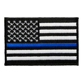 PatchStop - World's Largest Patch Store Thin Blue Line American Flag Patch, Patriotic Police Patches