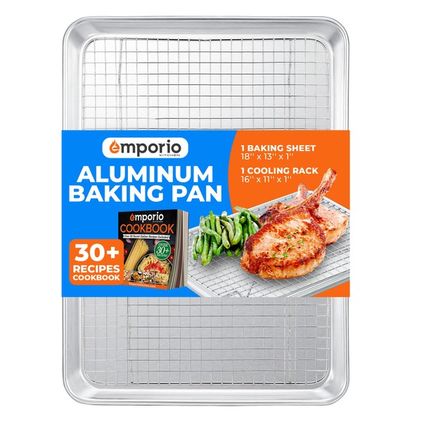 Baking Pan Set - 13" x 18" Aluminum Baking Pan