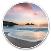 Vinyl Stickers (Set of 2) 7.5cm - Holywell Bay Newquay