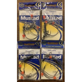 Mustad 4 Packs Mustad Sturgeon Fishing Rigs 60lb Wire 5/0