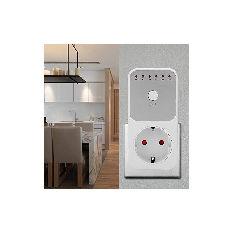 Digital Countdown Light Timer Plug 1-10 Hours Adjustable ABS Output