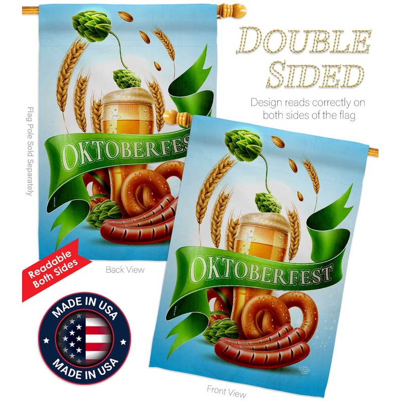 Ornament Collection It Oktoberfest House Flag Pack Beverages Beer Happy
