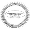 Pimaodog Dog Chain Collar, Side Spiked Style Necklace Bling Diamond