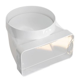 The cgv126b Vertical Curve in Ventilation ABS Round to Rectangular Tube, 100 mm – 120 x 60 mm