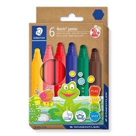 STAEDTLER 329 C6 ST Noris Junior Fibre-Tip Pens, Assorted Colours