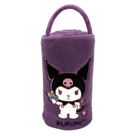 Department 56 Snowpinions Sanrio Kuromi Holding Berries Throw Blanket, 45 by 60 Inch, Multicolor