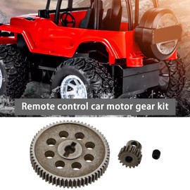 SING F LTD 1 Set RC Car Spur Gear Set 64T Main Gear 17T Motor Gear Compatible with Redcat L-ightning EP Drift Compatible with L-ightning EPX PRO 1/10 Scale Truck