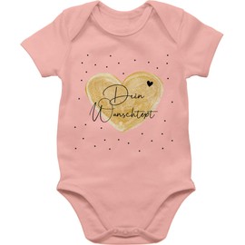 Geschenk mit Namen personalisiert by Shirtracer - Baby Bodysuit Boy Girl - Design Yourself Print - Your Desired Text, 2 baby pink