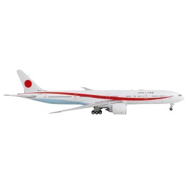 DCD Boeing 777-300ER Commercial Aircraft Series 1/400 White Red Stripes 'Gemini Macs' for Japan Air Self-Defense Metal Alloy
