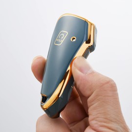 ELOHEI Key Fob Cover for Kia, Key Fob Case Accessories for 2019-2022 Kia Soul Forte Telluride K5/K3 Seltos NIRO Sportage Sorento Premium Soft TPU 360 Degree Full Protection(Blue)