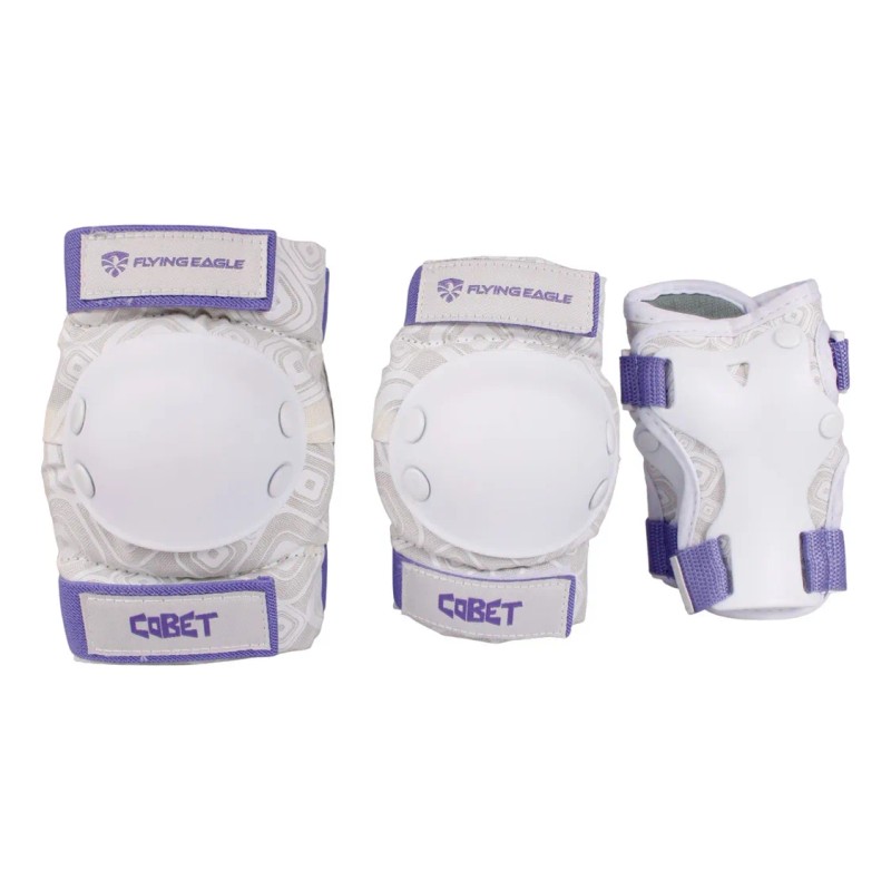 Set De Protecciones Marca Flying Eagle Modelo Cobet Blanco Con