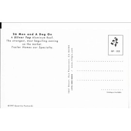 "Silver-top Bridge Braced Aluminum Awnings"  Advertising Postcard