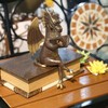 SXSZZXL Dragon Reading Statue Imitate Antique Bronze Dragon Resin Figurine
