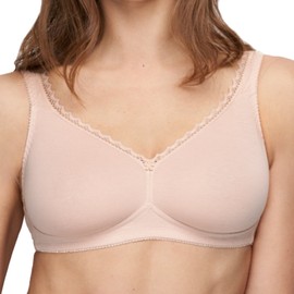 Susa Women's 7758 Non-Wired Bra, Semi Transparent, Beige (Cappuccino 103), 38B