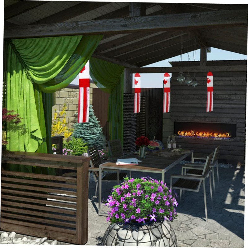 Kisangel Canada Windsock Flag Wind Outdoor Flags Hanging Windsock for