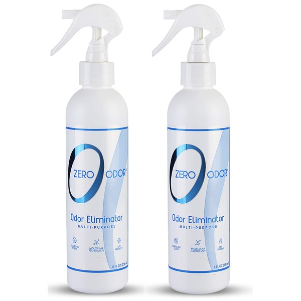 Zero Odor Multi-Purpose Household Odor Eliminator, Trigger Spray, 8oz Two Pack