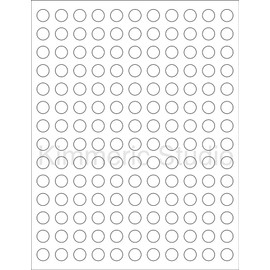 (6 Sheets) 924 1/2" Blank Essential Oil~White Matte Round Stickers ~ Size: 8-1/2"X11" Standard Sheets