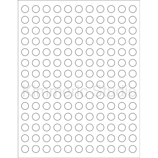 (6 Sheets) 924 1/2" Blank Essential Oil~White Matte Round Stickers