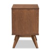 Baxton Studio Barrett Nightstands, Walnut Brown