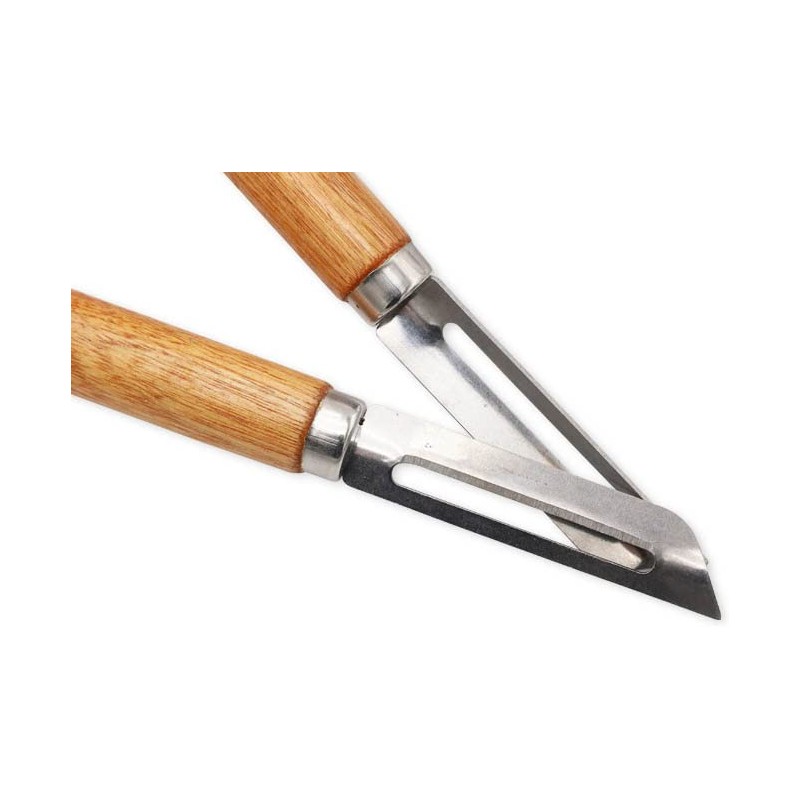 Potato Peeler,Vegetable Peeler, Wooden Handle Rotary Peeler for Potatoes Carrots