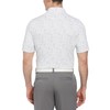 Callaway Men's Chevron Print Short Sleeve Golf Polo, Moisture-Wicking, Stretch,