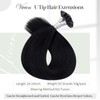 Vivien Bonding Extensions, Real Hair, #1 Black, Keratin Bonding Extensions,
