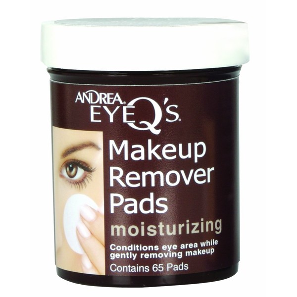 Andrea Eye Q's Moisturizing Eye Makeup Remover Pads, 65-Count (Pack of 3)