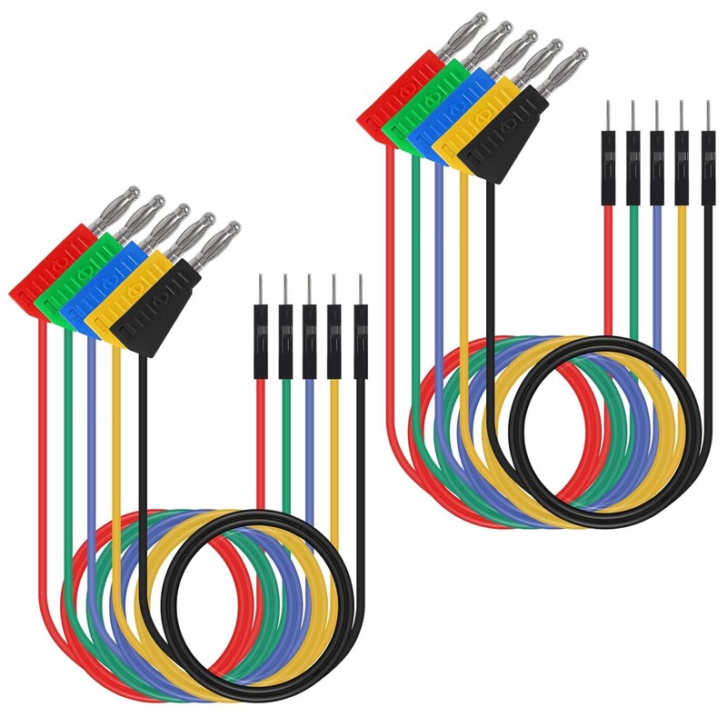 ALAMSCN Pack of 10 Stackable Banana Plugs 4 mm Banana