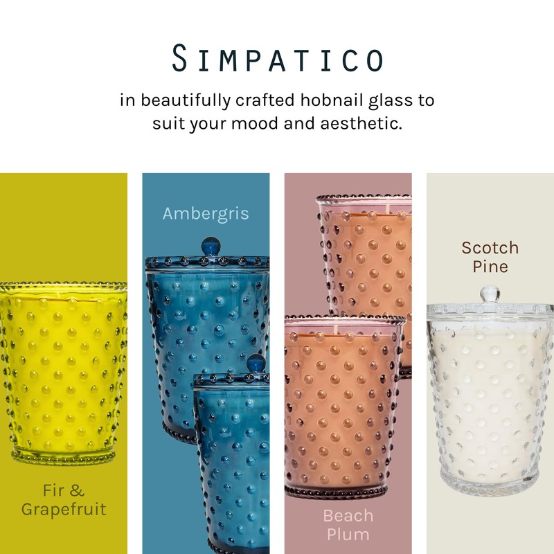 Simpatico No. 17 Fern Hobnail Candle, Crisp Mayapple with Fresh