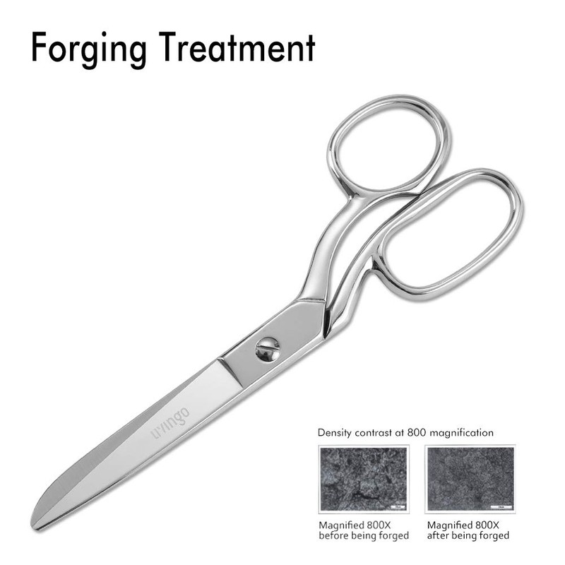 LIVINGO 8" Professional Heavy Duty Tailor Fabric Scissors, Dressmaking Scissors