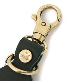 IL BISONTE Key Ring, Keychain, Leather, Genuine Leather, Cowhide Leather, Women's, Men's, Unisex, green