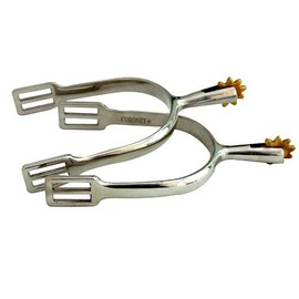 Coronet Women's English Spurs with Brass Rowel