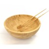 JapanBargain Bamboo Cooking Chopsticks with Spoon and Fork 3-in-1 Utensil