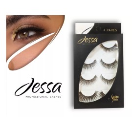 Jessa Pestañas Postizas Naturales, Paquete Con 4 Pares