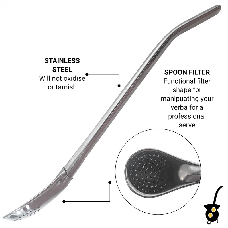 Carved Mate and Bombilla Kit: Ring of Leaves