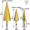 Corintian HSS Step Drill TiN Coated for Metal, Wood and