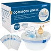 SAMEKY Commode Liners with Absorbent Pads | 50Bags+50Pads for Bedside